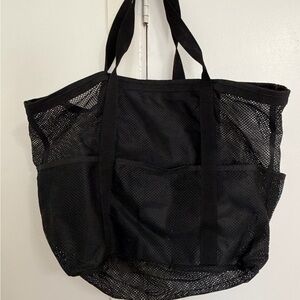 Black Mesh Tote Bag
